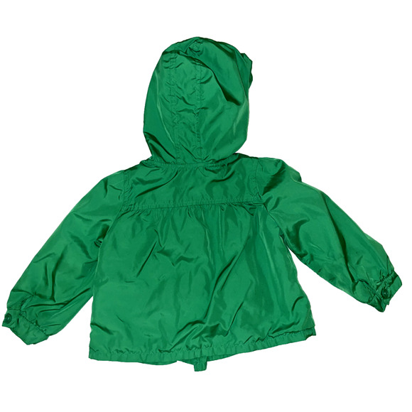 GAP KIDS Spring Jacket GIRLS 3T Cotton Polka Dot Lined Hood Grass Green - Picture 2 of 5